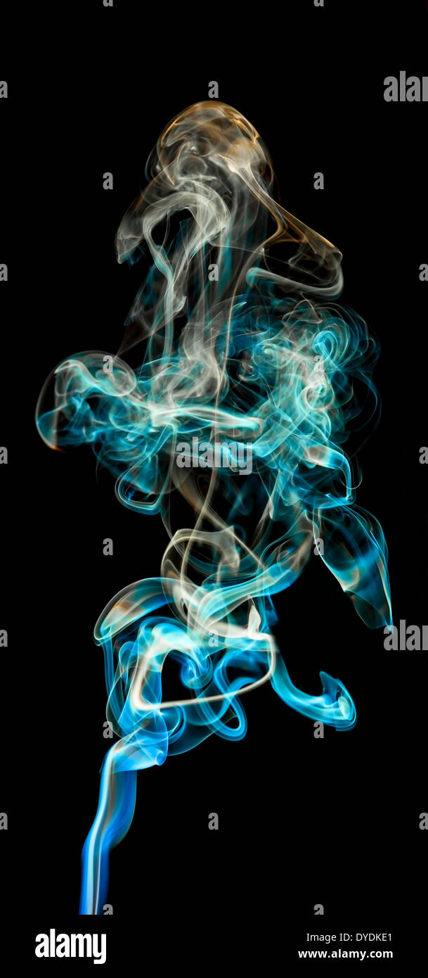 color abstract smoke isolated black background Stock Photo - Alamy