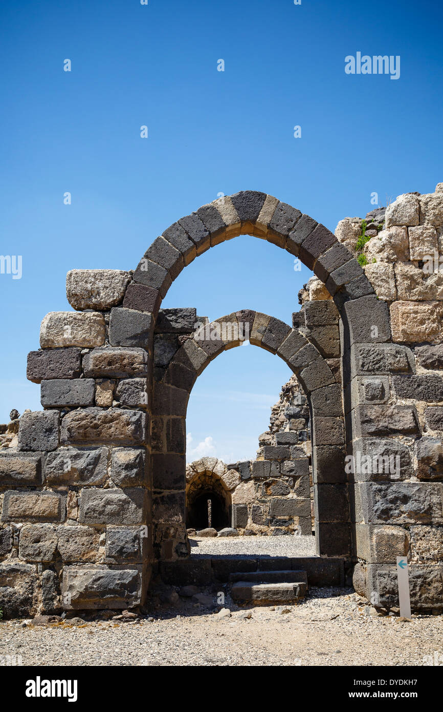 Belvoir crusader fortress, lower Galilee region, Israel. Stock Photo