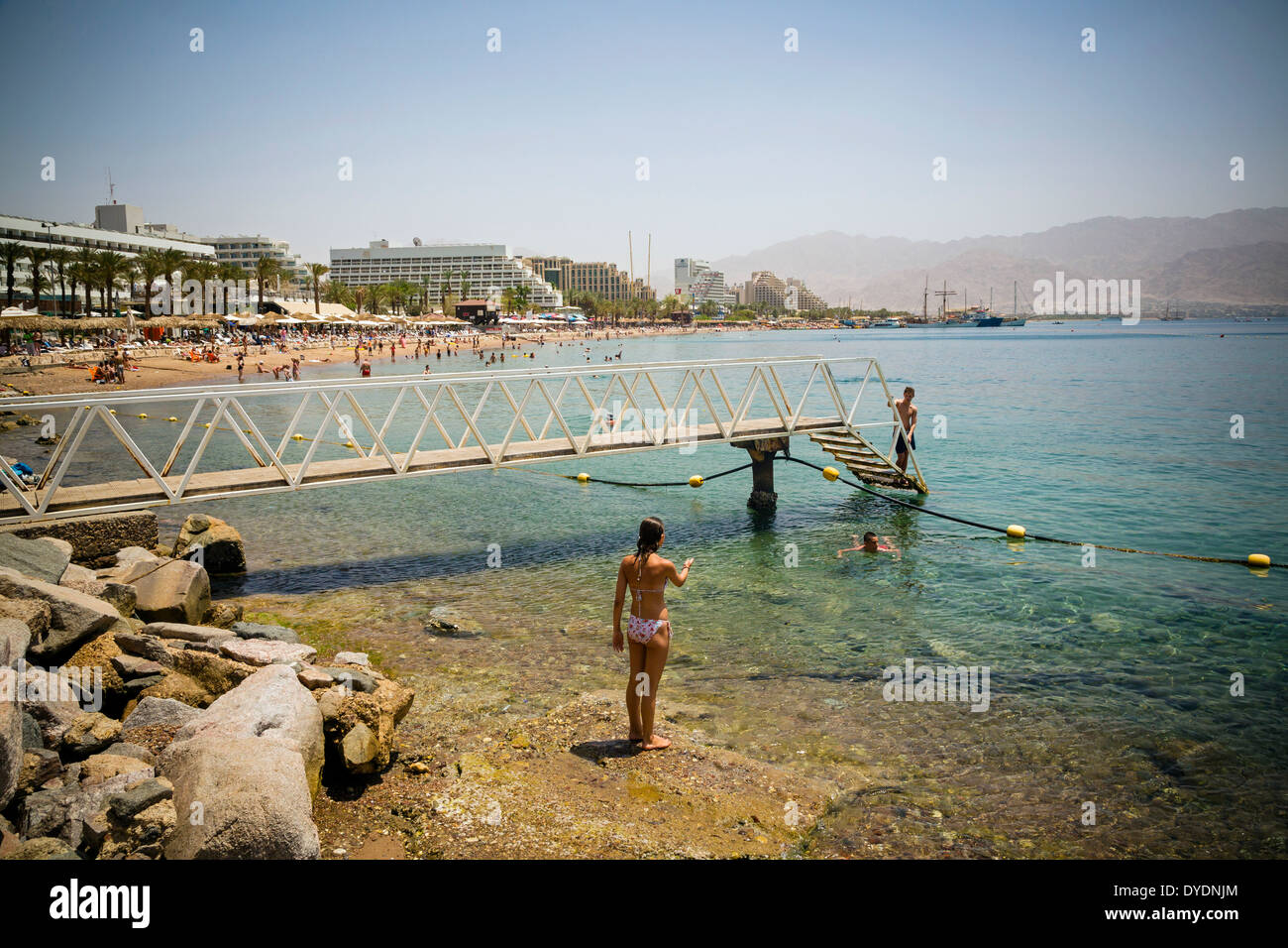 Beach, Eilat, Israel. Stock Photo