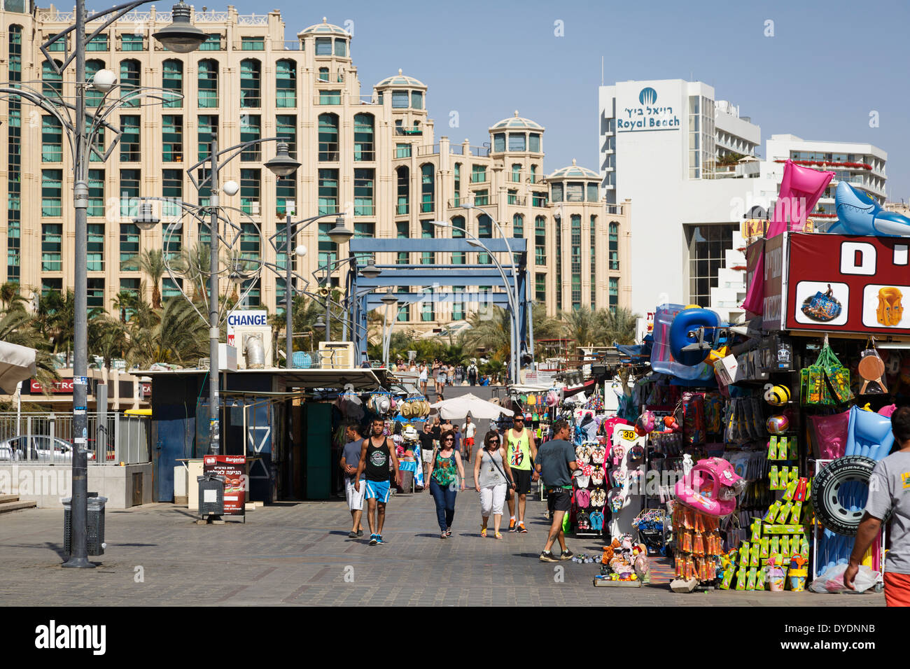 People walking by the promenade, Eilat, Israel. Stock Photo