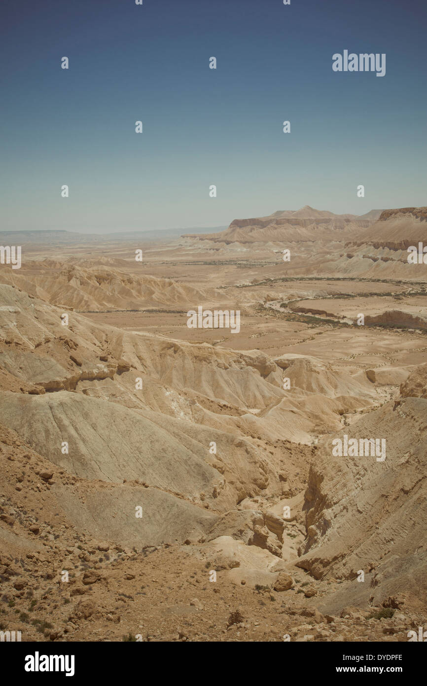 Landscape of the Zin valley, Negev region, Israel. Stock Photo