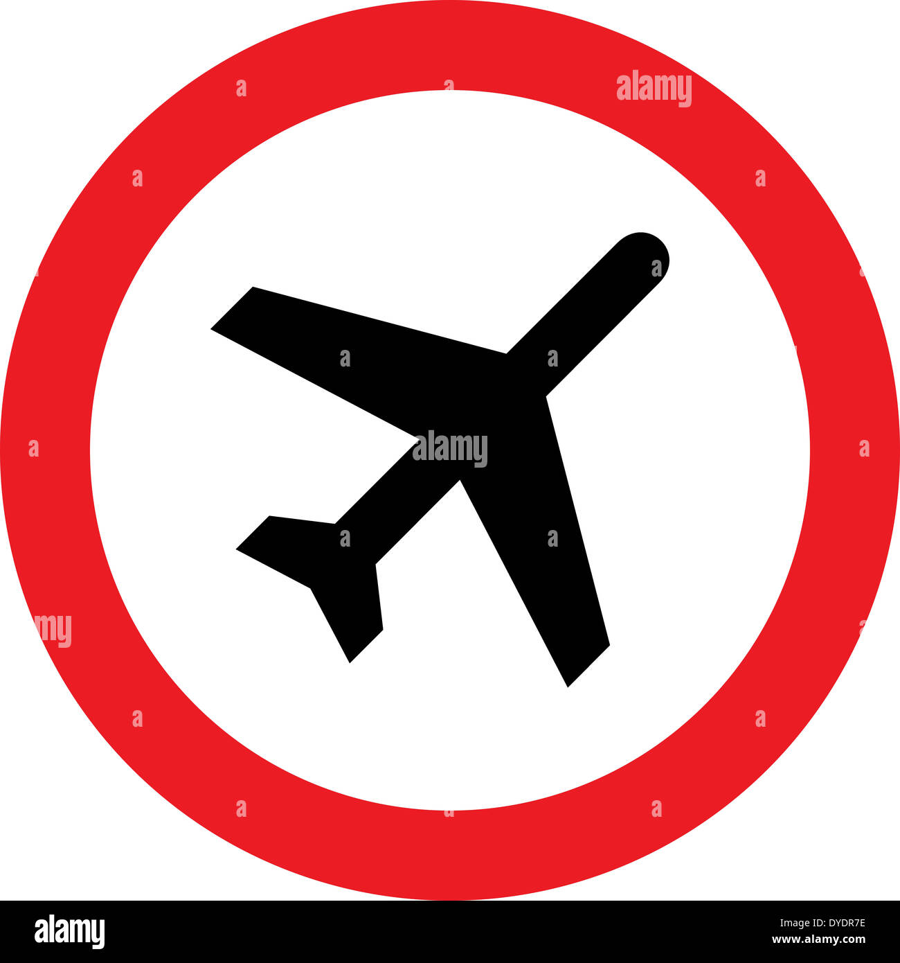 No airplane allowed sign Stock Photo Alamy