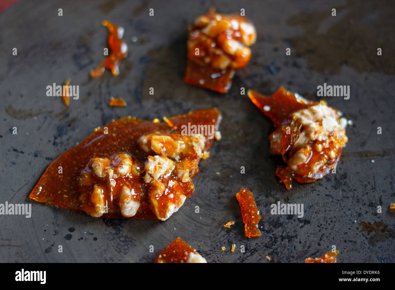 Nut brittle or nut caramel Stock Photo Alamy