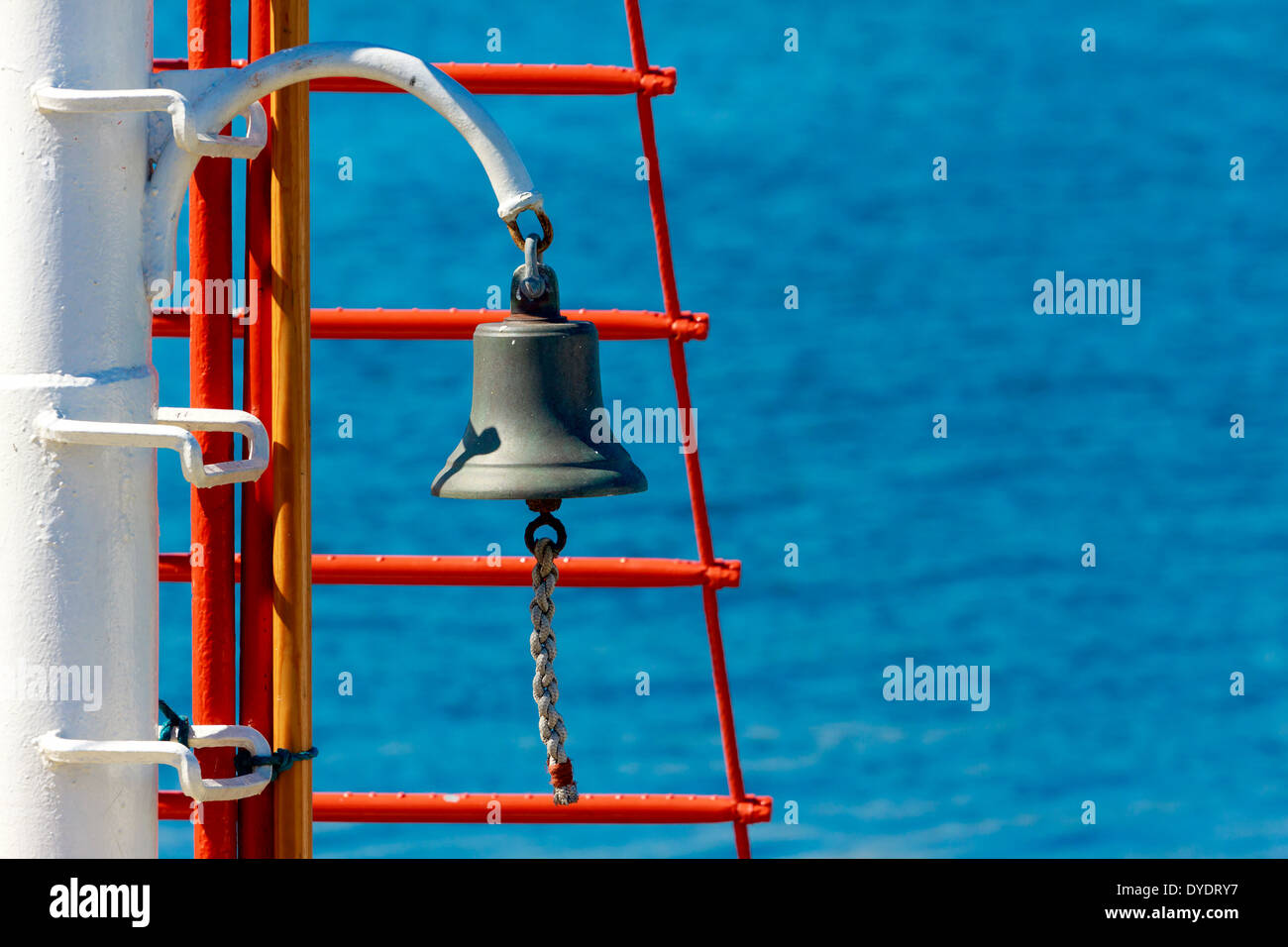 Bell on sailing ship Stock Photo Alamy