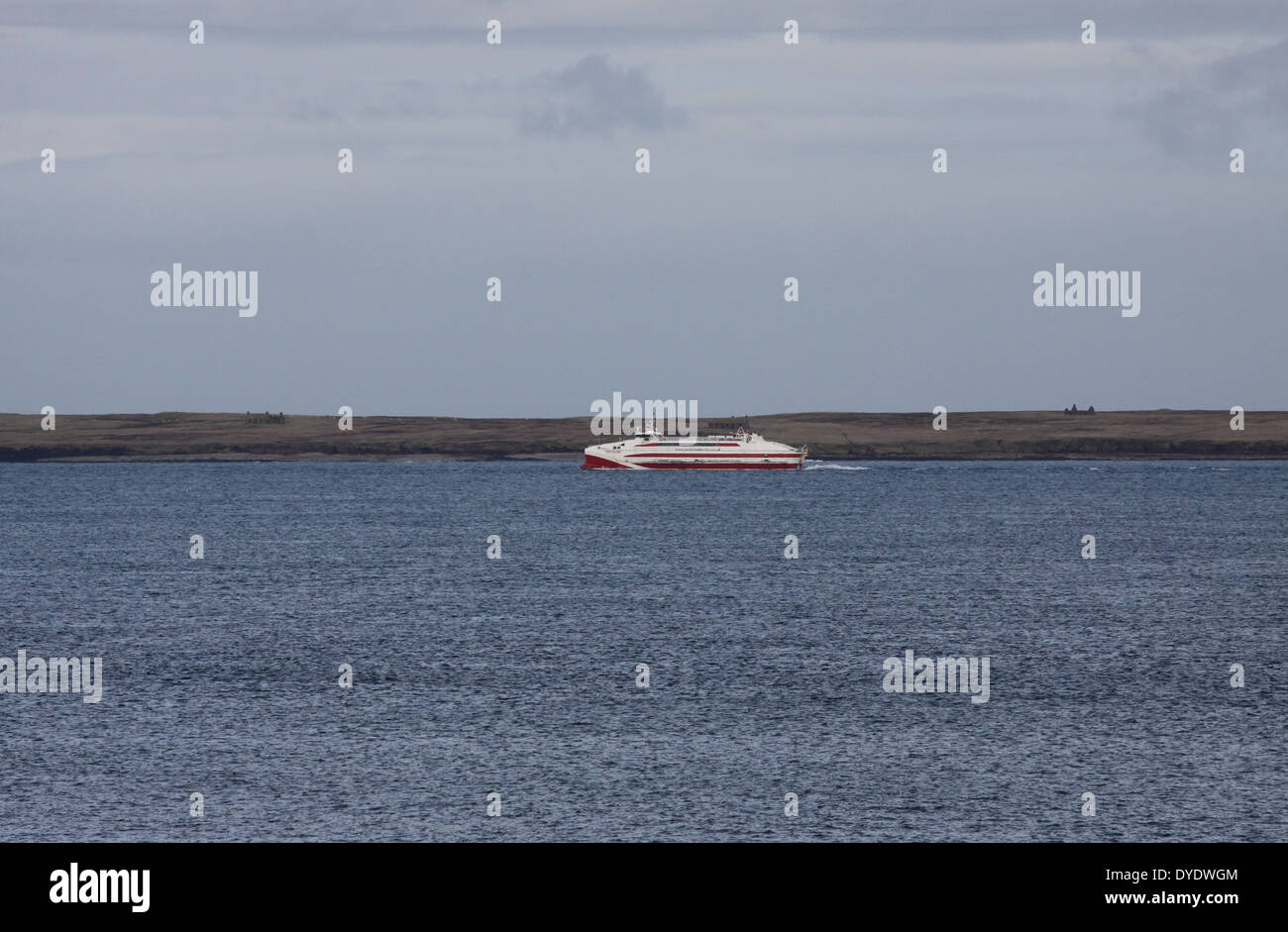 Pentland Ferry arriving Gills Bay from Orkney Scotland March 2014 Stock