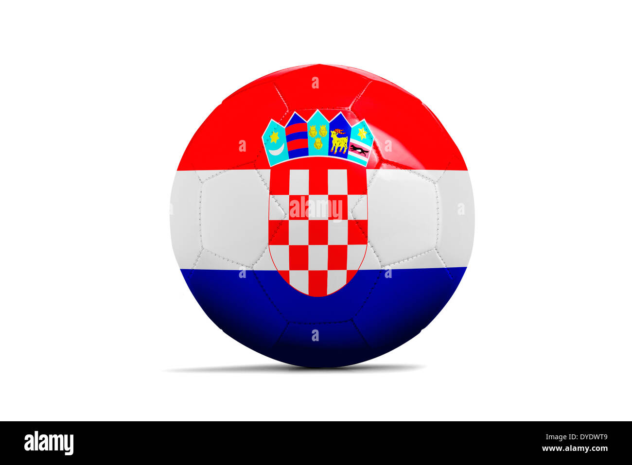Soccer balls with teams flags, Football Brazil 2014. Group A, Croatia Stock Photo