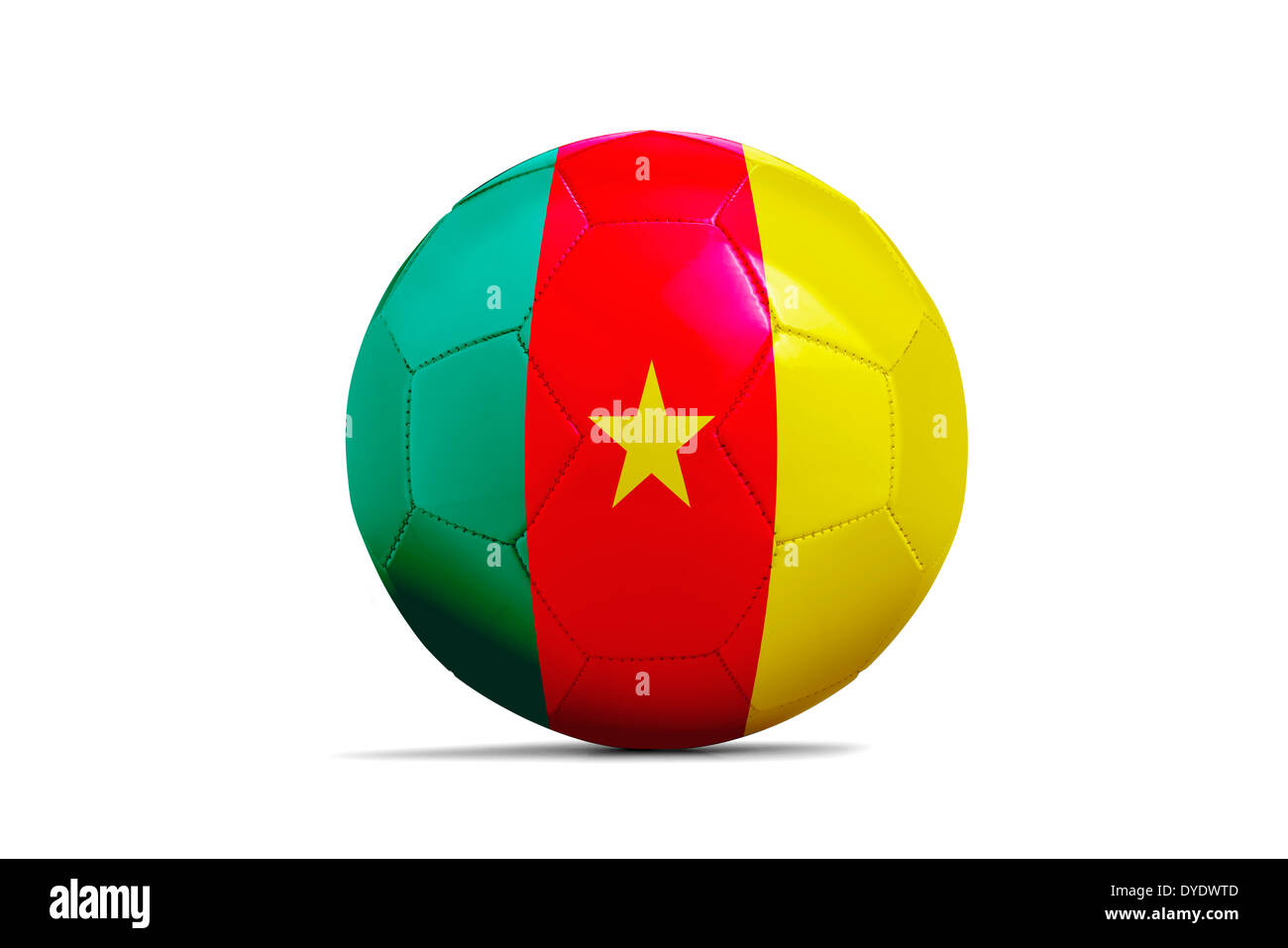 Soccer balls with teams flags, Football Brazil 2014. Group A, Cameroon Stock Photo