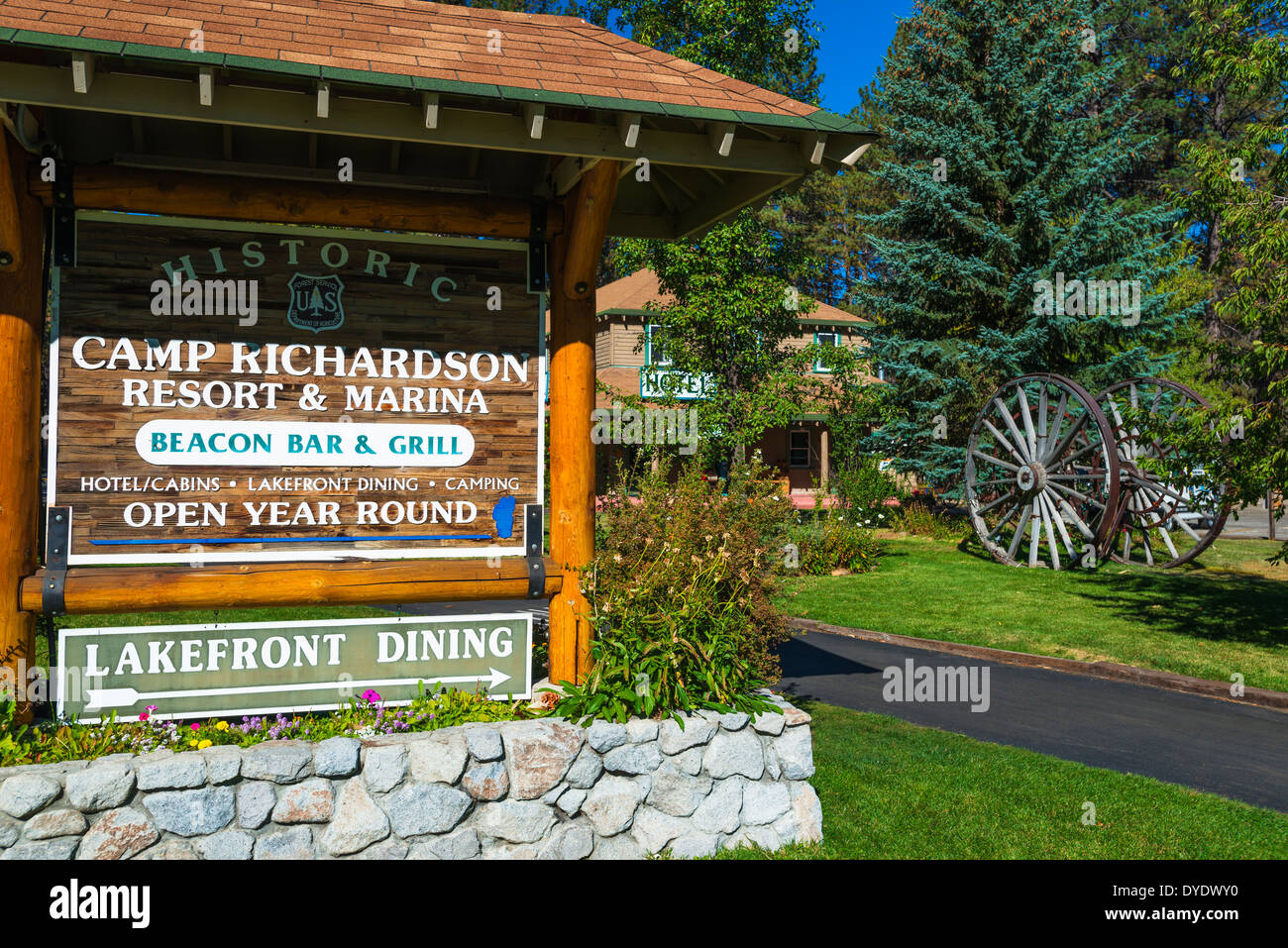 Historic Camp Richardson Lake Tahoe California Usa Stock Photo