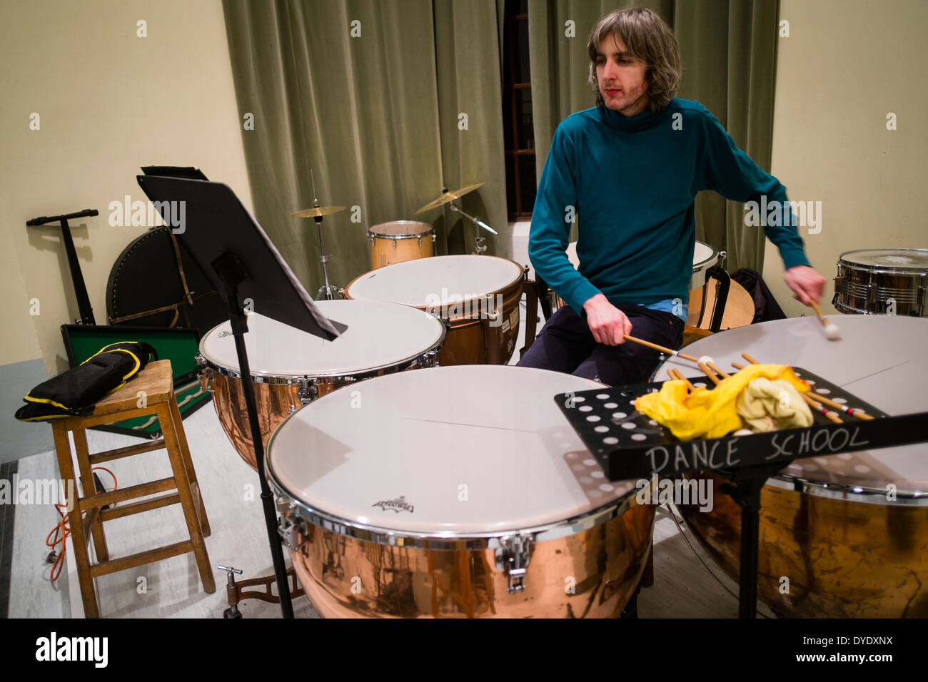 PERCUSSION SECTION Members of an Aberystwyth Philomusica amateur