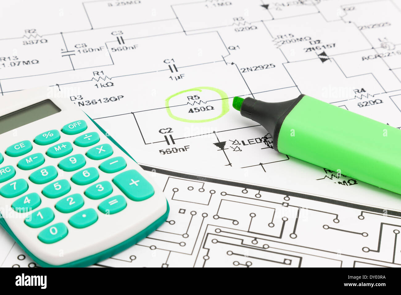 Design of electronic project Stock Photo