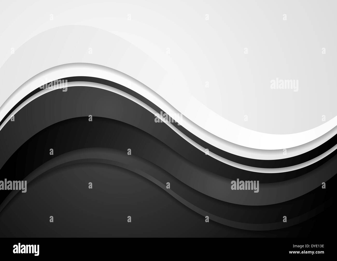 Abstract black waves vector background Stock Photo - Alamy