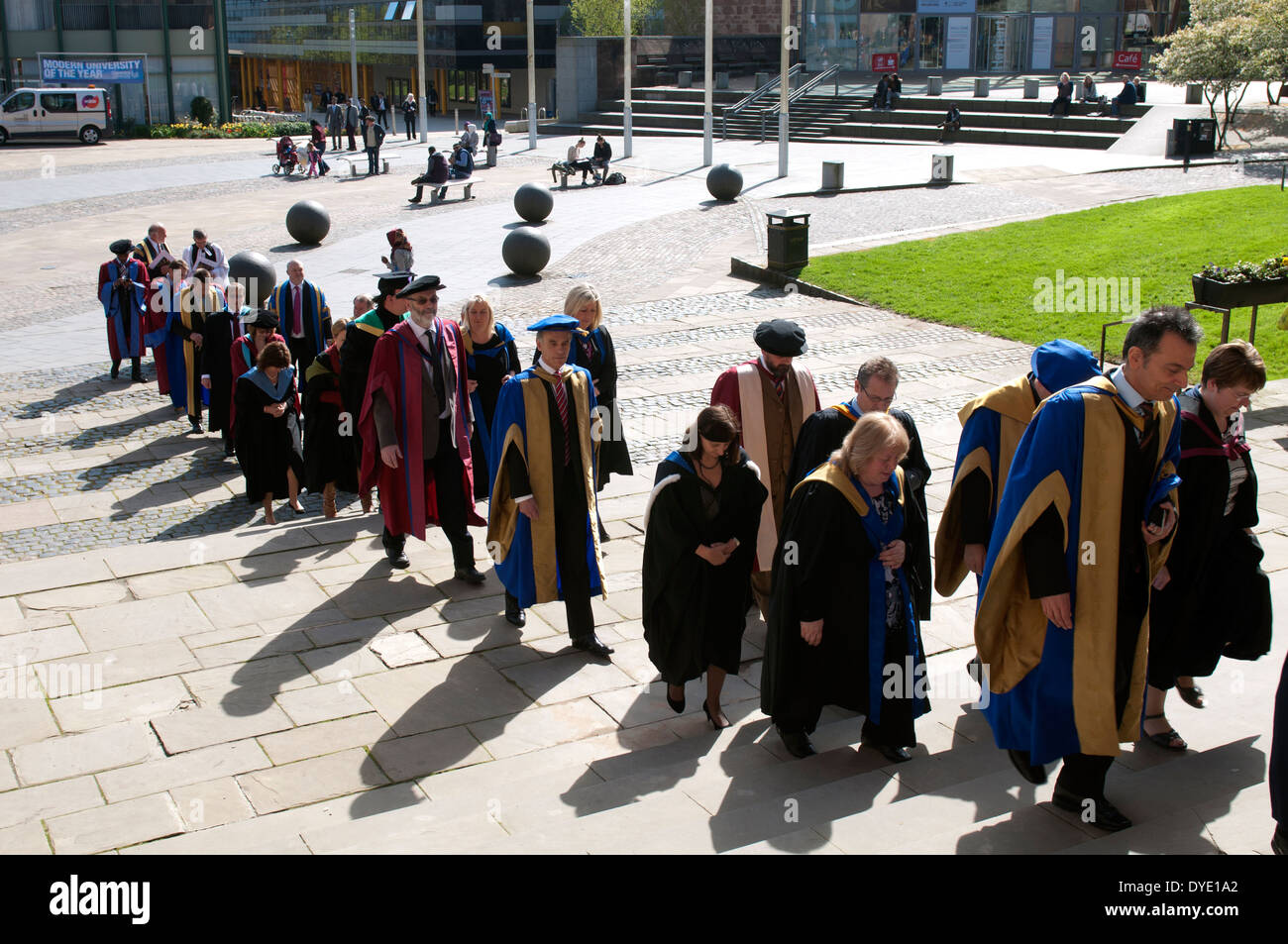 Procession of academics, Coventry University Graduation Day at Coventry
