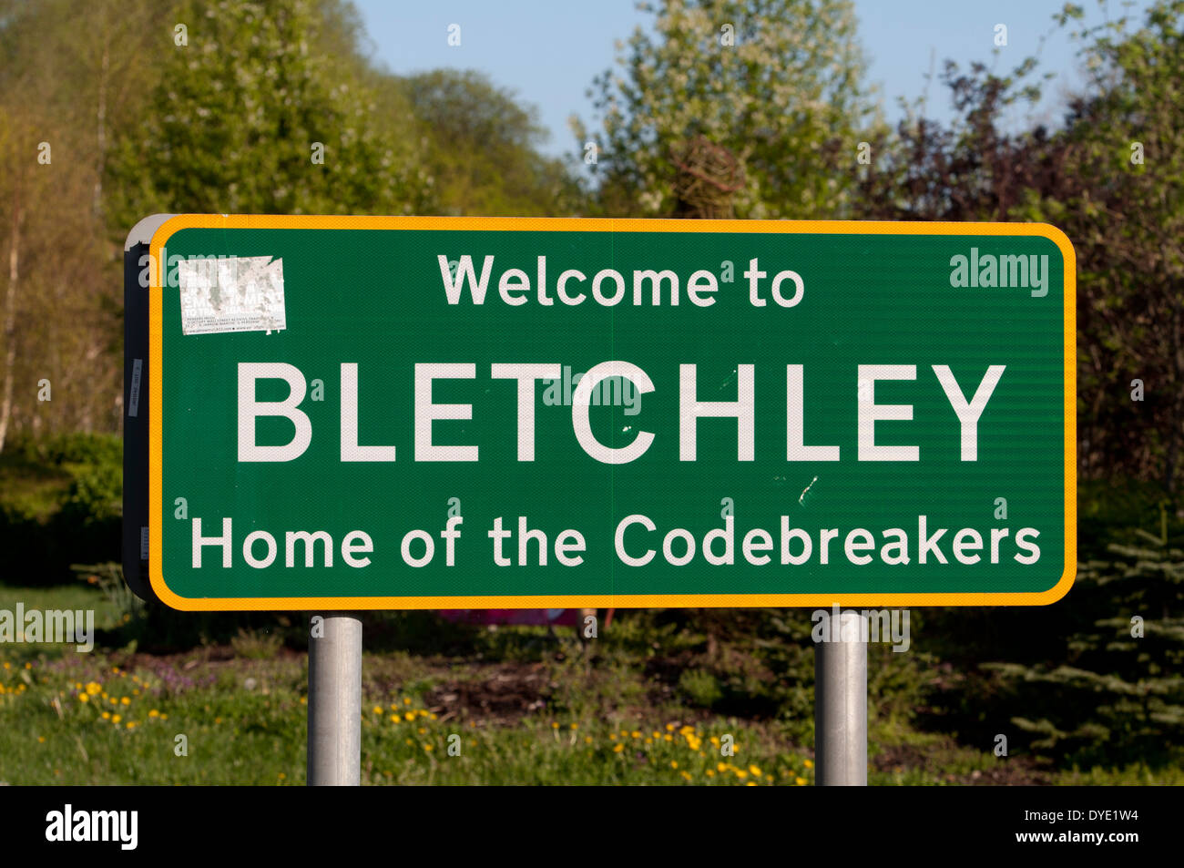 to Bletchley sign, Buckinghamshire, England, UK Stock Photo Alamy