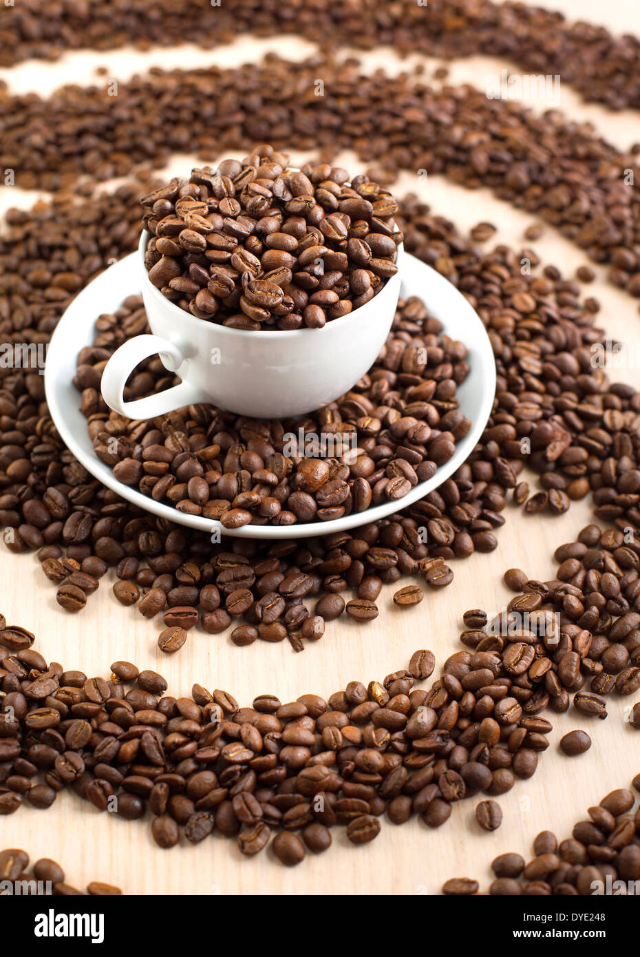 Coffee beans in cup Stock Photo Alamy