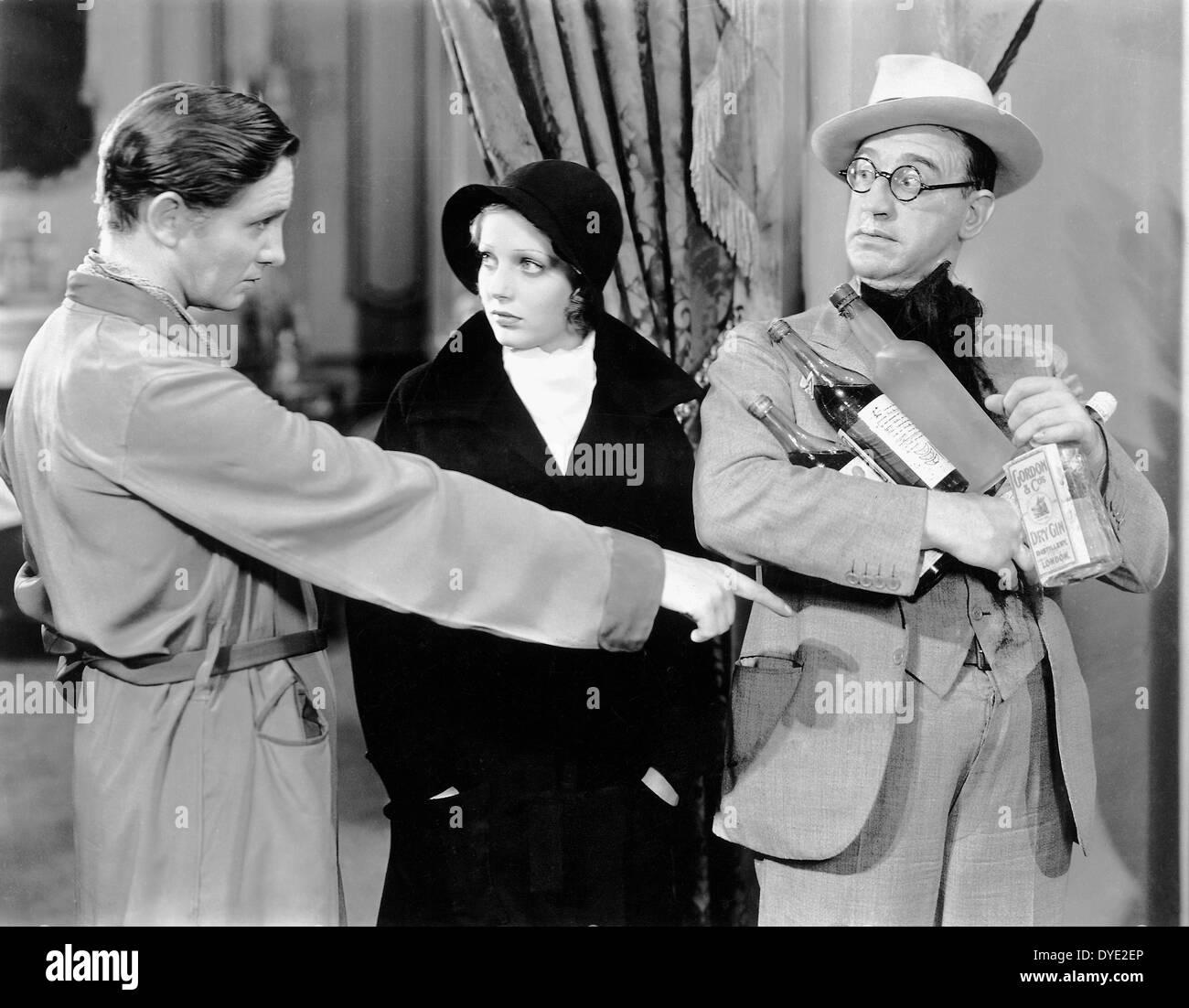 Robert Williams, Loretta Young, Walter Catlett, on-set of the Film, 'Platinum Blonde', 1931 Stock Photo
