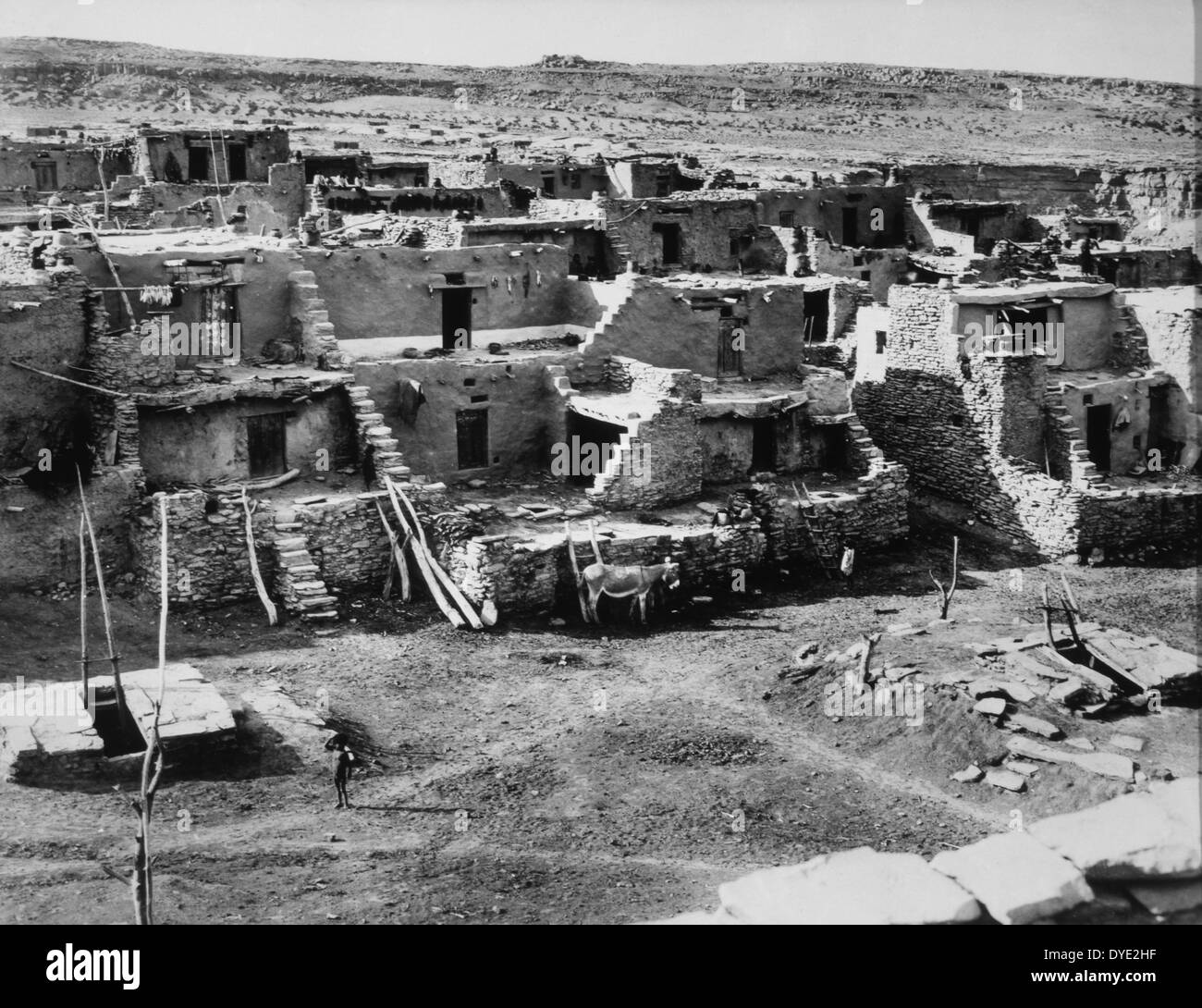 Oraibi, Hopi Village, Arizona, USA, circa 1901 Stock Photo