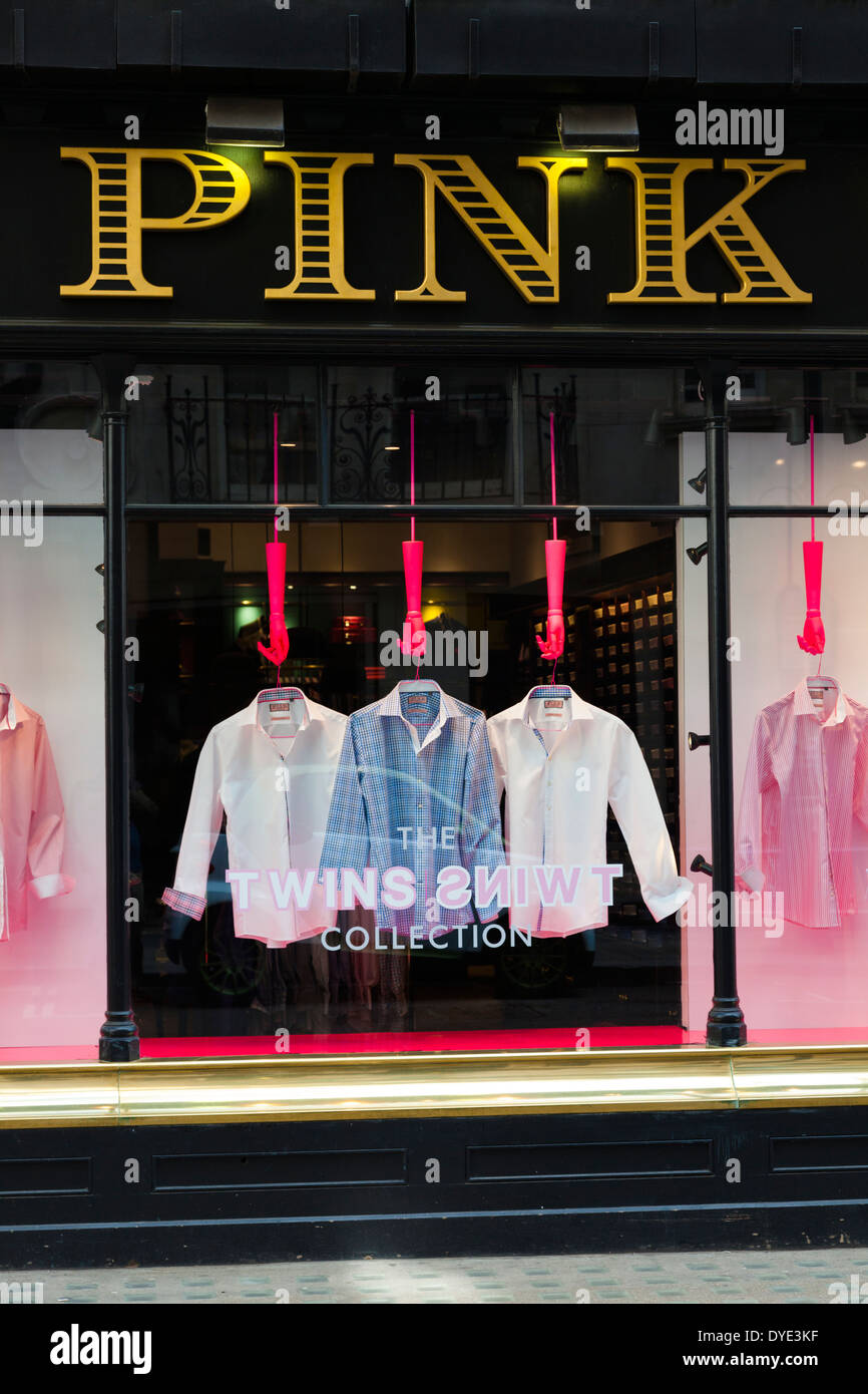 Pink, shirt retailer, Jermyn Street, London, UK Stock Photo - Alamy