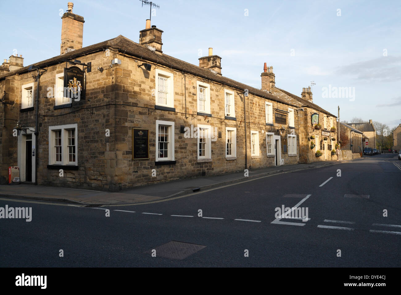 The Queens Arms and the Peacock Inn Public Houses in Bakewell Derbyshire Stock Photo
