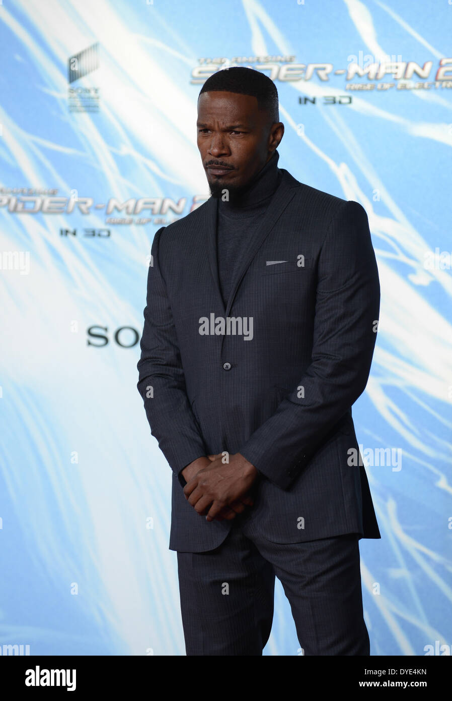 BERLIN, GERMANY, 15th April, 2014. Jamie Foxx attends the 'The Amazing Spider-Man 2' Premiere in Sony Centre, Potsdamer Platz on April 15th, 2014 in Berlin, Germany. Credit:  Janne Tervonen/Alamy Live News Stock Photo