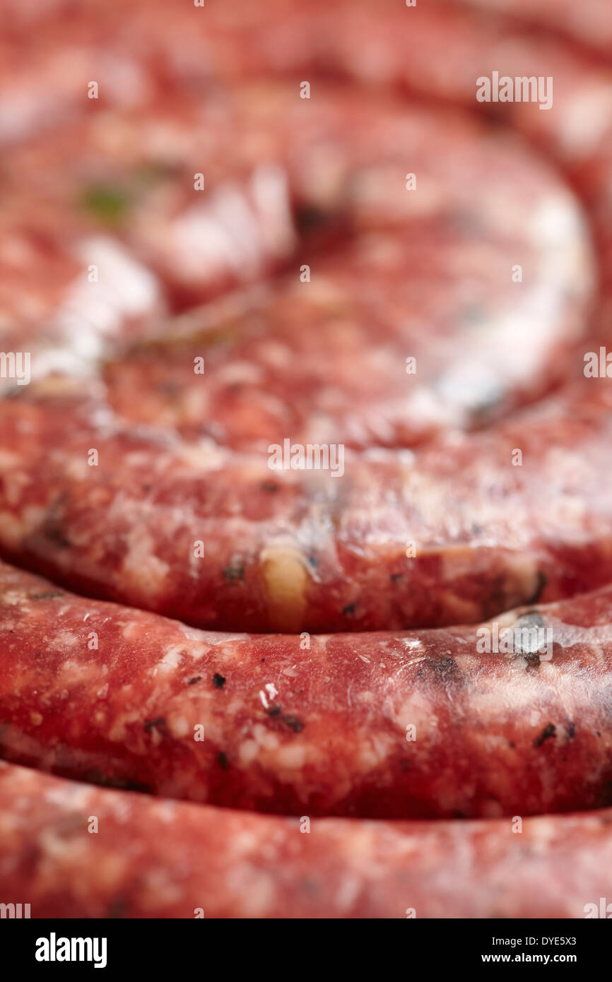 artisan lamb sausage Stock Photo