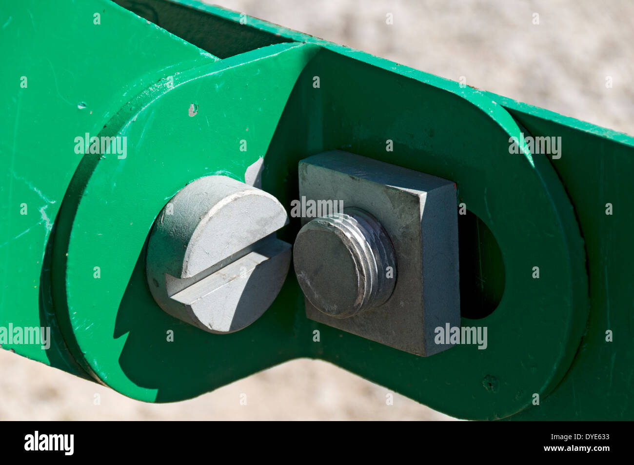 Detail from a picnic table at the Meccano Bridge, Nob End, Little Lever, Bolton, Manchester, England, UK Stock Photo