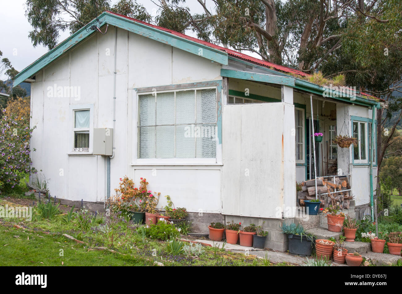 Tasmanian shacks or weekenders at the 'Doo Town' village in Eaglehawk