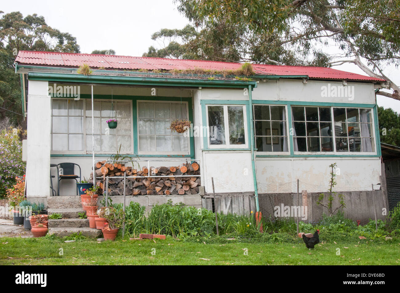 Tasmanian shacks or weekenders at the 'Doo Town' village in Eaglehawk