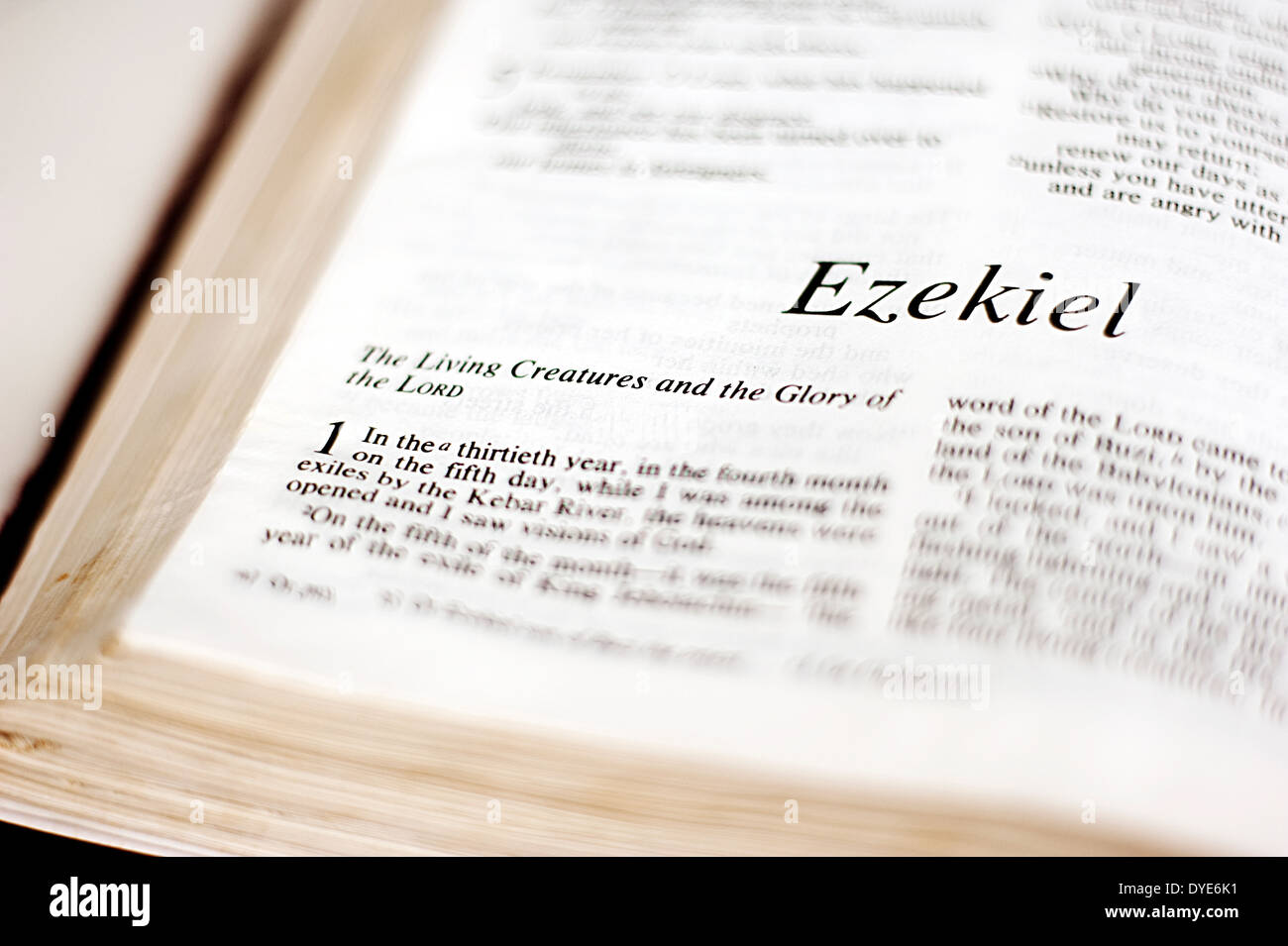 Book Of Ezekiel In The Bible Stock Photo Alamy