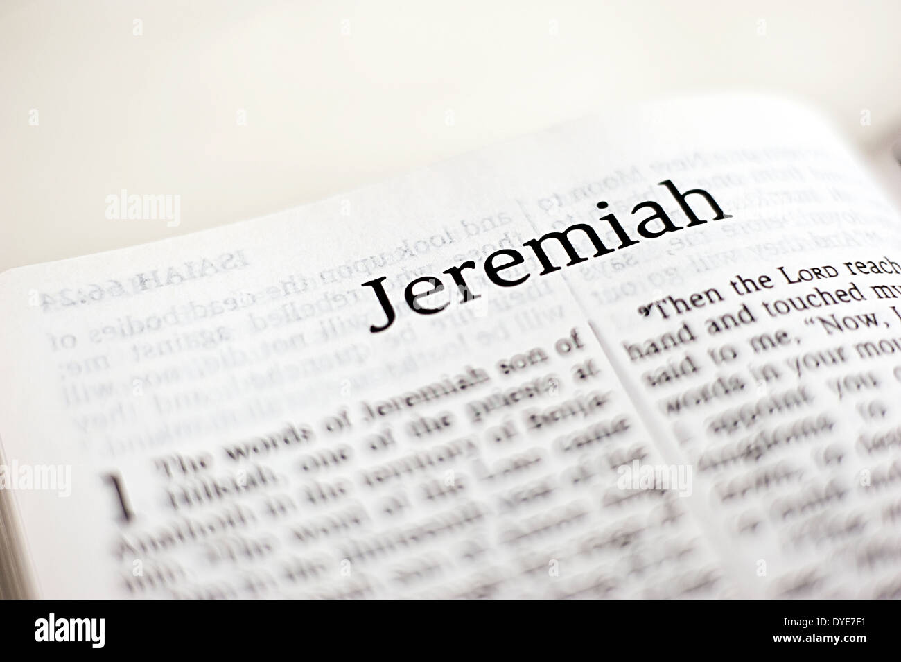 Jeremiah book of the Bible Stock Photo Alamy