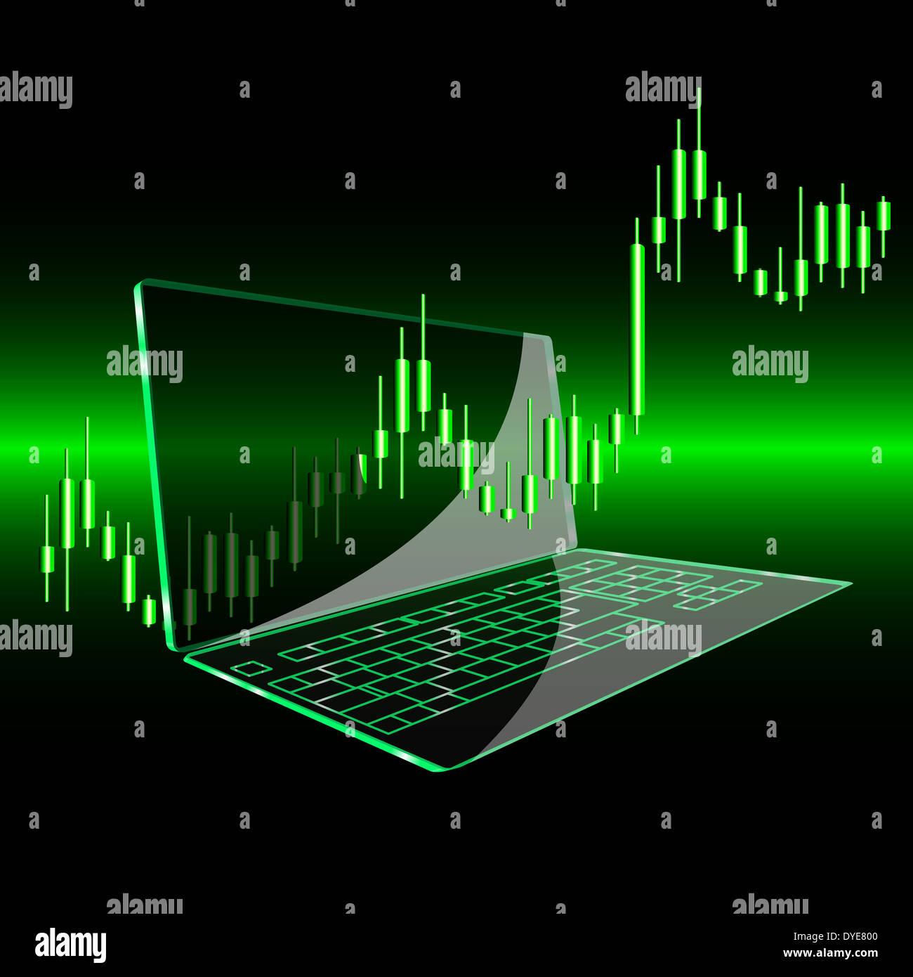 Desktop laptop graph illustration hi-res stock photography and images ...