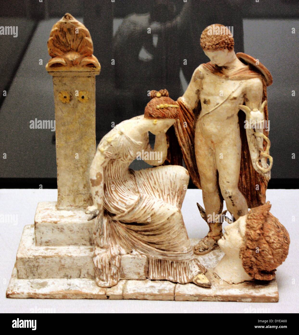 Terracotta figurines made in Tanagra near Athens. Barcelona. Spain 2013