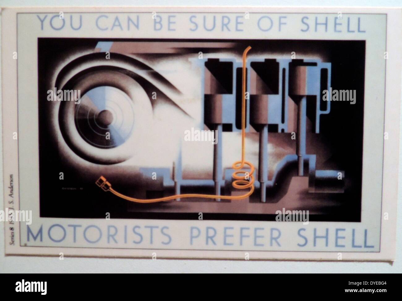 Advertising postcard from Shell Oil circa 1930's at Upton House in the ...