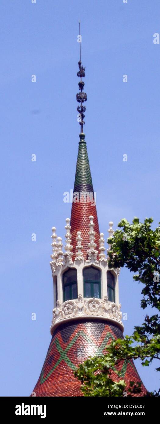 Colourful spire. Barcelona. Spain 2013 Stock Photo
