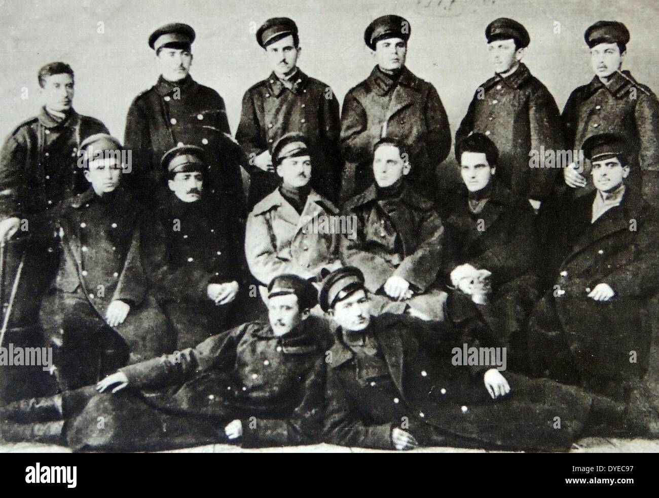 The Red Army was made up of the son of the Bulgarian working people who fought heroically for the cause of the Great October Socialist Revolution was seen. Dated 1917 Stock Photo