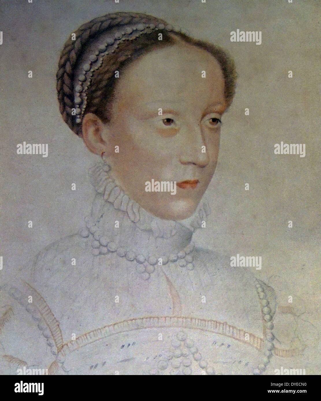 Portrait of Queen Mary Stuart, also known as, Mary, Queen of Scots