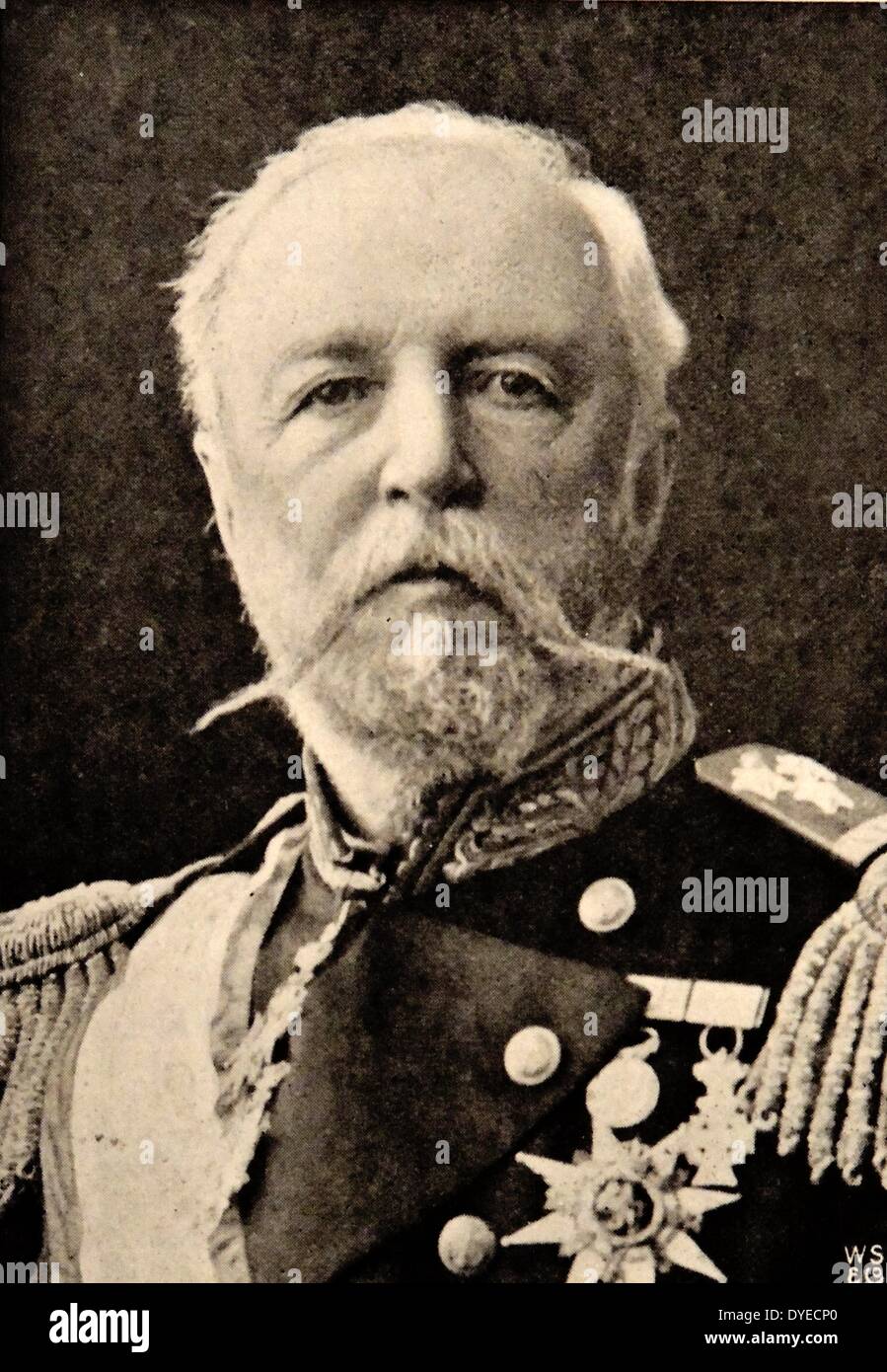 Illustration of Oscar Frederick II (1829 - 1907). King of Sweden and Norway. Dated 1906 Stock Photo