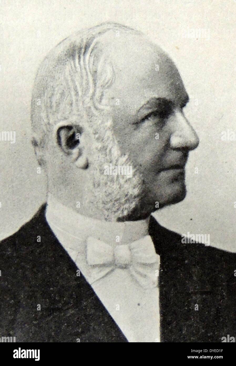 Photograph of Peter Jebsen (1824 - 1892) A Norwegian industry pioneer, shipping magnate and politician. Dated 1885 Stock Photo