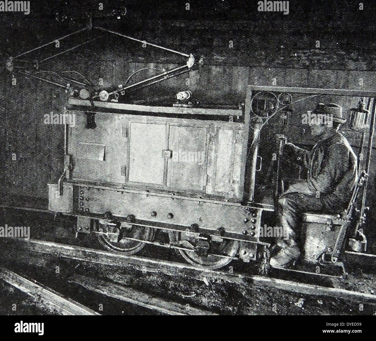 Electric Mine Locomotive used in Norwegian mines. Dated 1888 Stock Photo