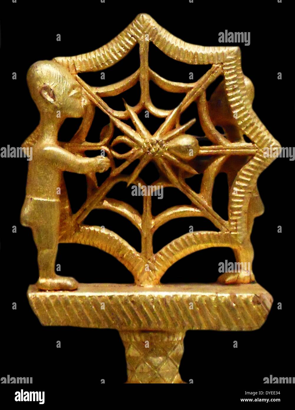 Linguist Staff 19th Century. Ghana. This would have been carried by high-ranking officials within the courts of Akan chiefs in an area of West Africa (The Gold Cost) Stock Photo