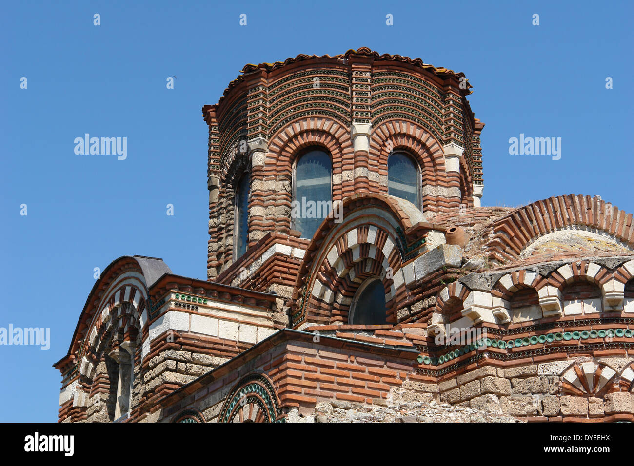 The old Byzantine church in Nessebar. Sunny beach. Bulgaria. Stock Photo