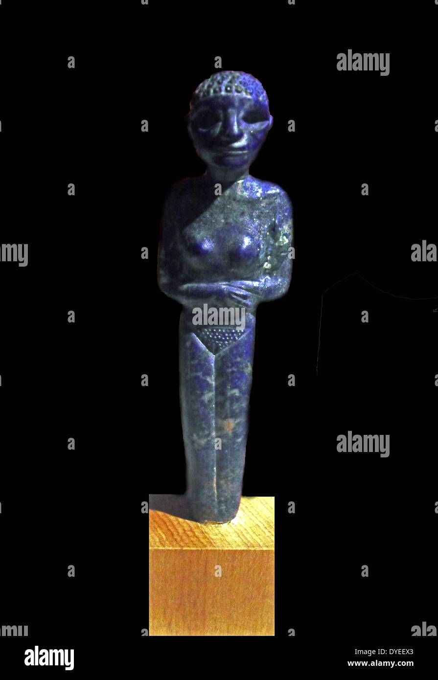Lapis Lazuli Statuette of Woman 1057 Stock Photo