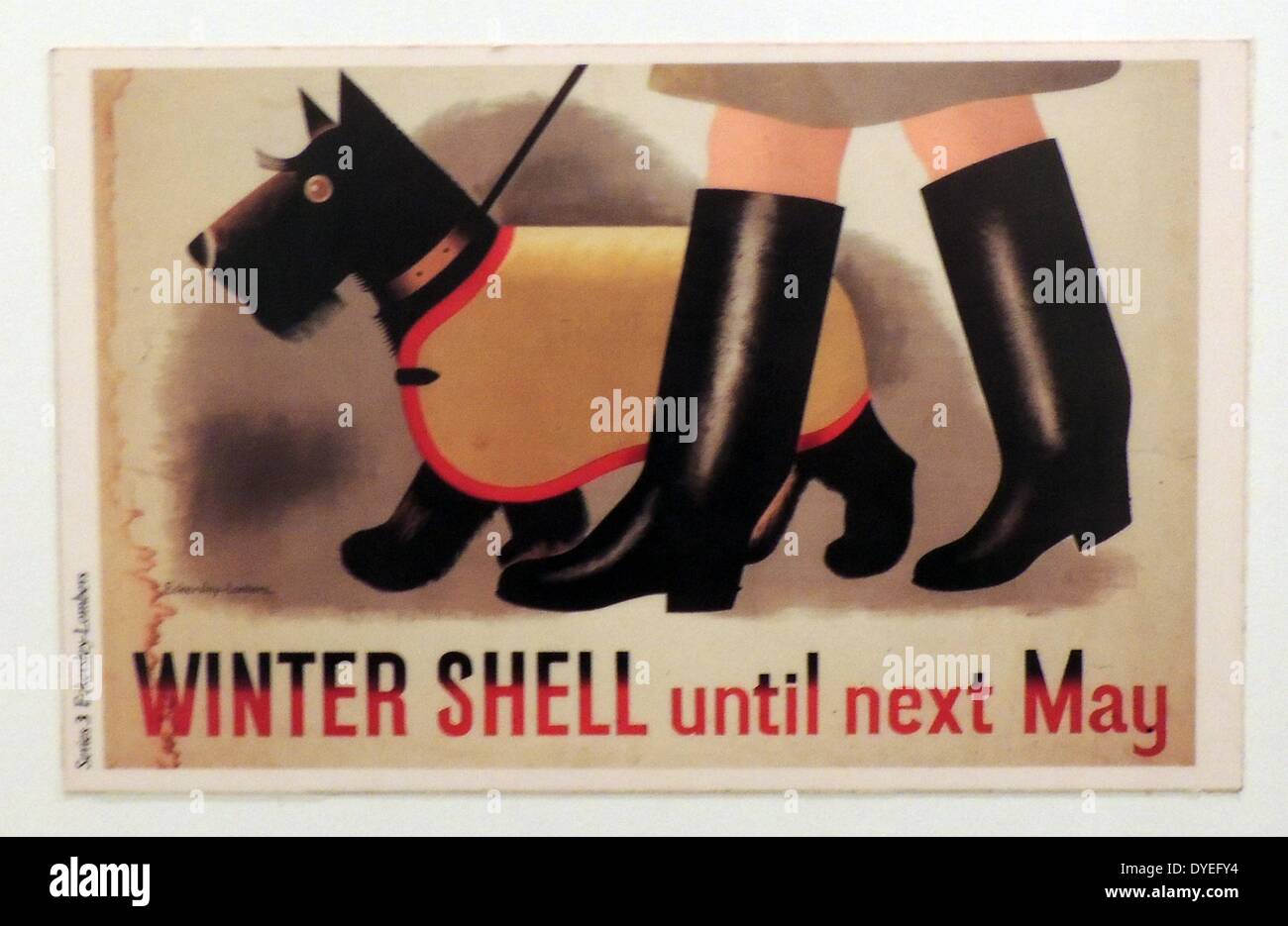 Advertising postcard from Shell Oil 1930's A.D. Stock Photo