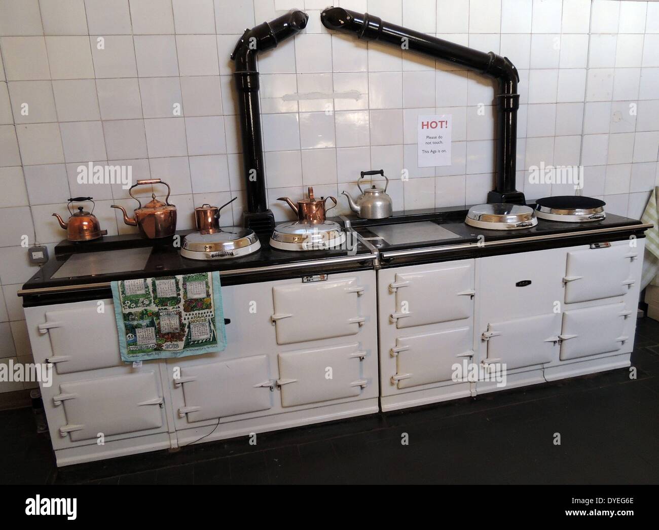 Two Aga cookers dating to the 1930's A.D Stock Photo Alamy