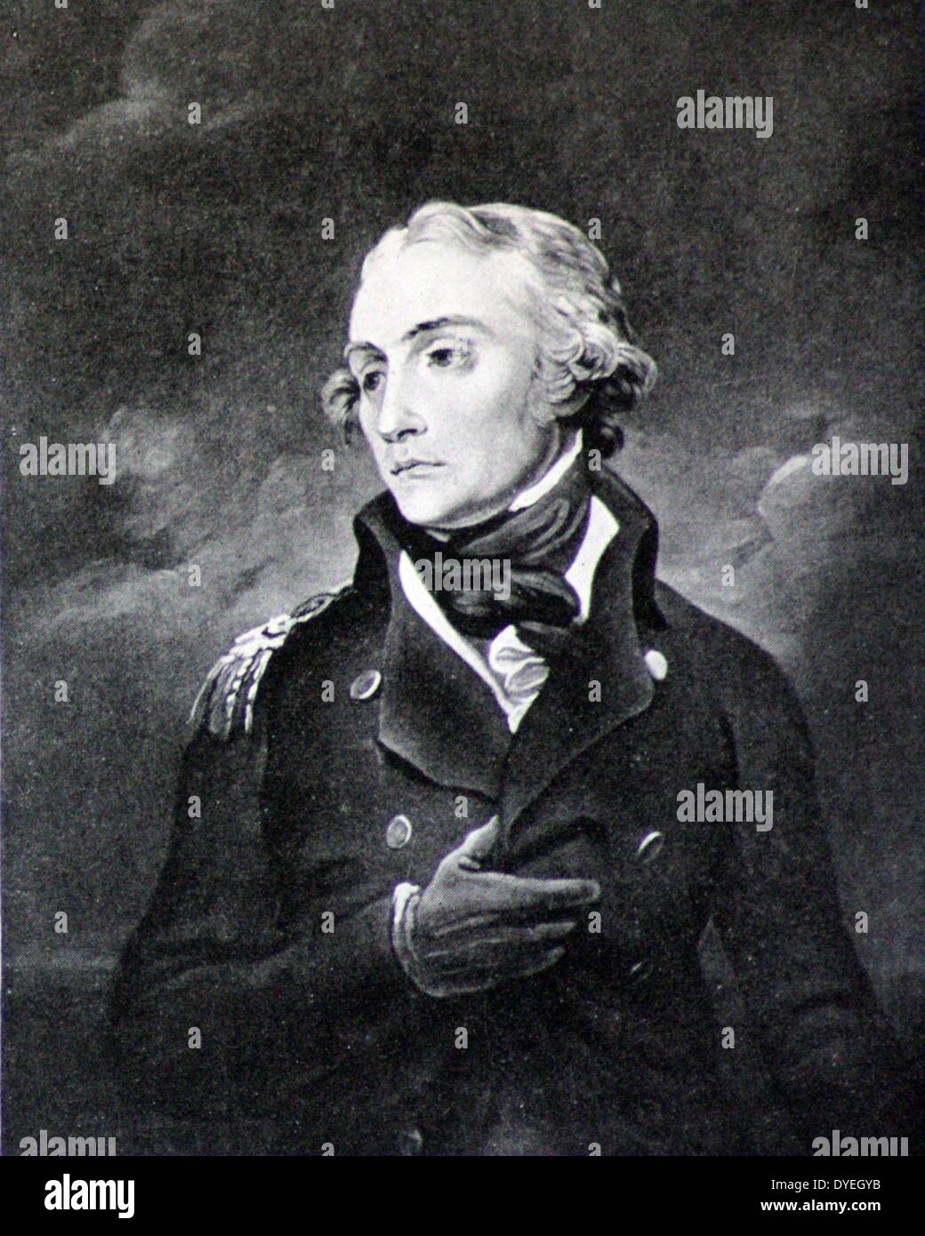 Sir Edward Berry (1768-1831) was an officer in Britain's Royal Navy primarily known for his role as flag captain of Read Admiral Horatio Nelson's ship HMS Vanguard at the Battle of the Nile, prior to his knighthood in 1798. Stock Photo