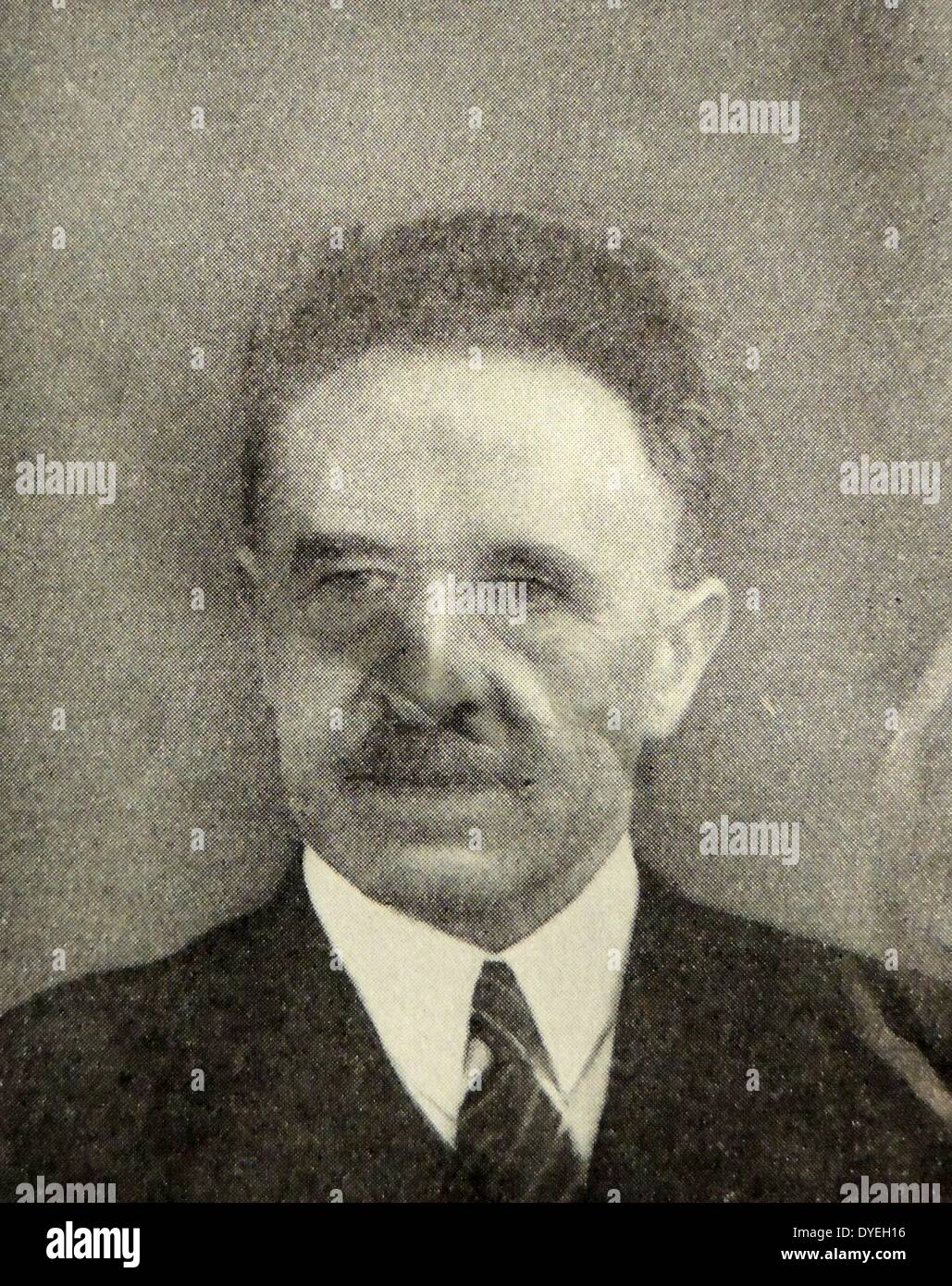 World War II - Professor Leo Polak, 9th December 1941. The philosopher and criminal law theorist, freethinker and atheist Leo Polak (1880-1941) was from 1928 till his death Professor of History of Philosophy, Logic and Metaphysics at the University of Groningen. Stock Photo