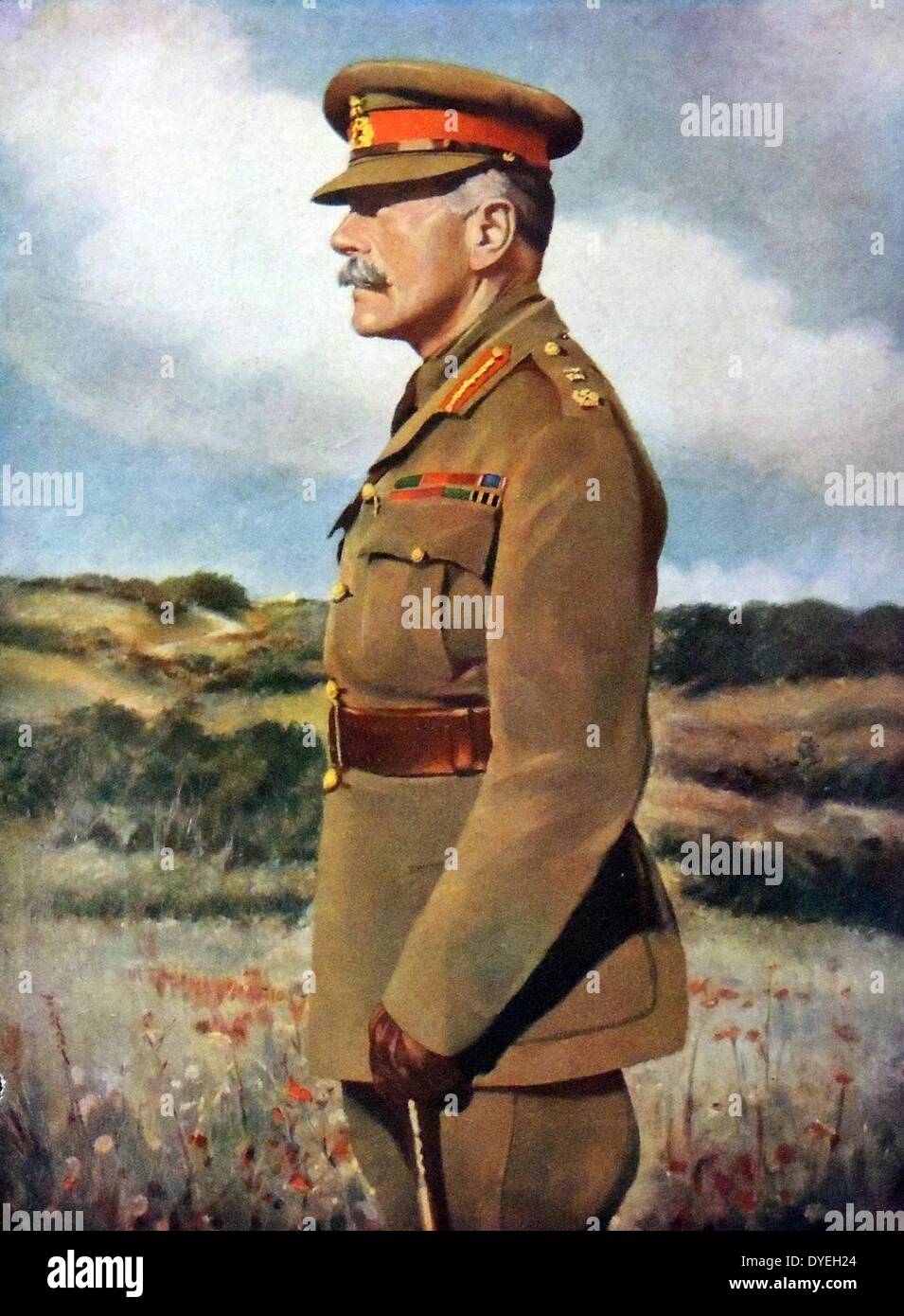 World War 1 - Field Marshal Sir Douglas Haig (1861-1928). Douglas Haig was born in Edinburgh on 19 June 1861 into a wealthy family. He studied at Oxford University and in 1884 went to the military Academy at Sandhurst. He had an extensive career and served as commander in chief of British Home Forces from 1918 until his retirement in 1921. He also helped establish the Royal British Legion and worked hard to raise funds for it. He was created an early in 1919 and died on 28 January 1928. Stock Photo