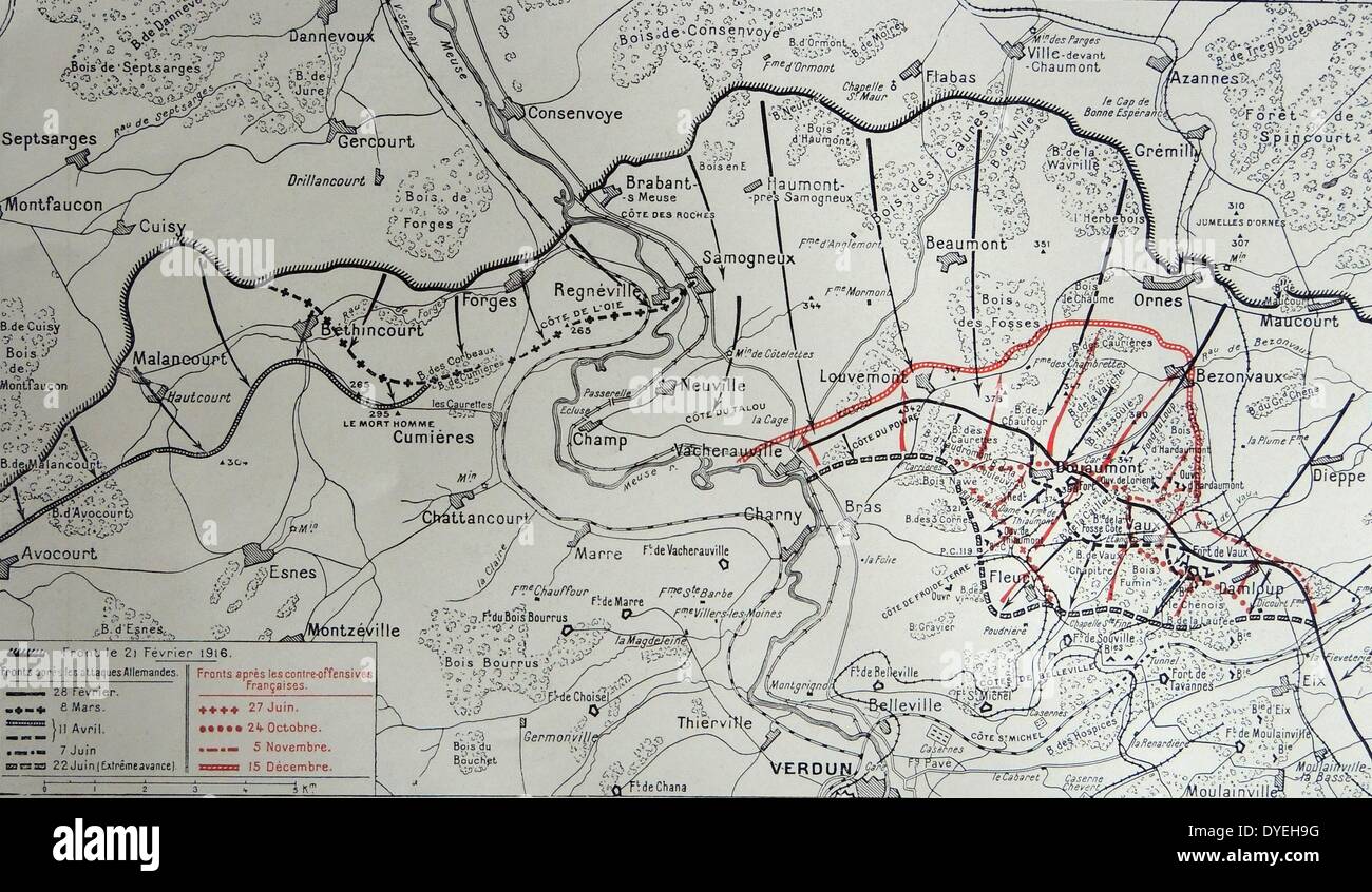 World War 1 - The Battle of Verdun from 21 February to 18 December 1916