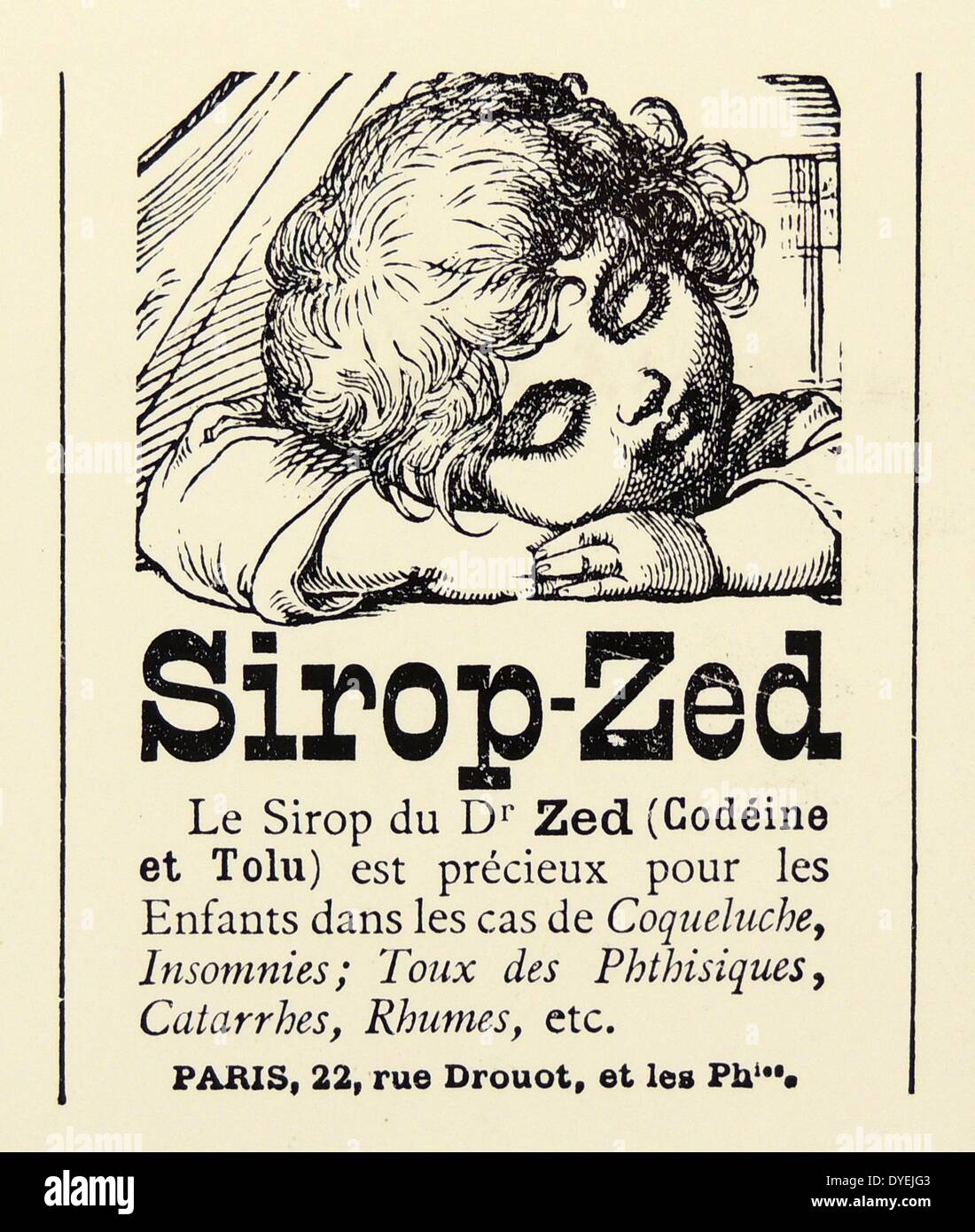 Advertisement sirop zed cough syrup children hires stock photography and images Alamy