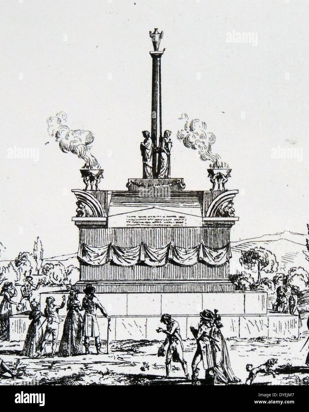 monument eleve aux maines des victimes imoles a lyon 1793. The revolt of Lyon against the National Convention was a counter-revolutionary movement in the city of Lyon. It involved a revolt against the revolutionary government, breaking out in June 1793 and ending in December of the same year Stock Photo