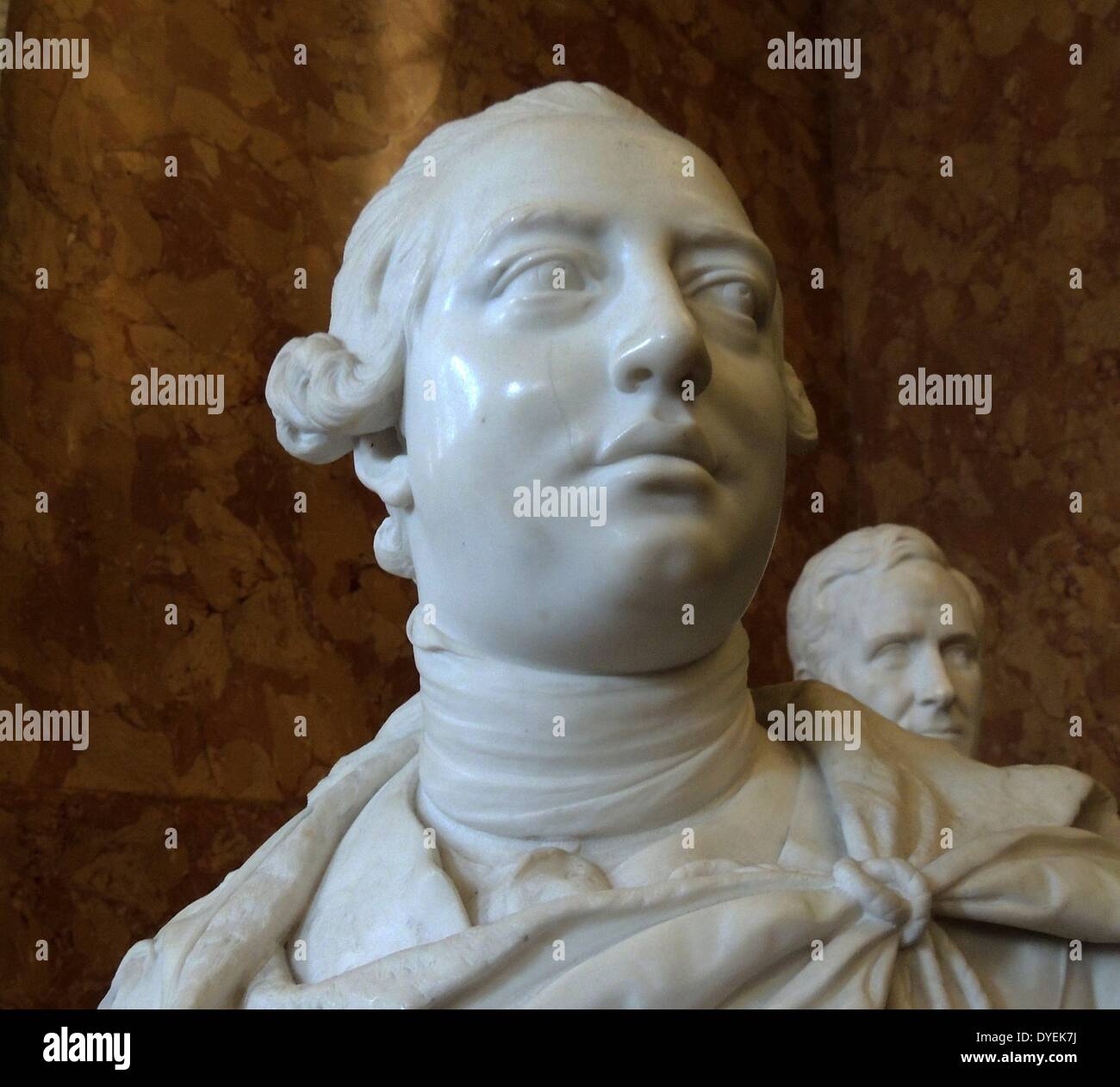 Bust of King George III 1767. King of Great Britain and Ireland later King of the United Kingdom and Hanover Stock Photo